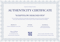 Authenticity Certificate Templates – Free & Customizable