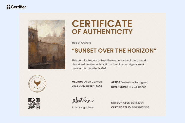 Authenticity Code 15 Authenticity Certificate Templates to Customize