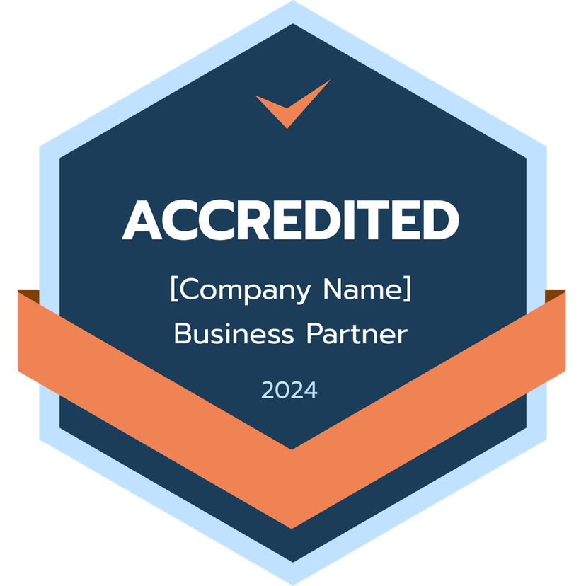 Simple and geometric red course completion badge template