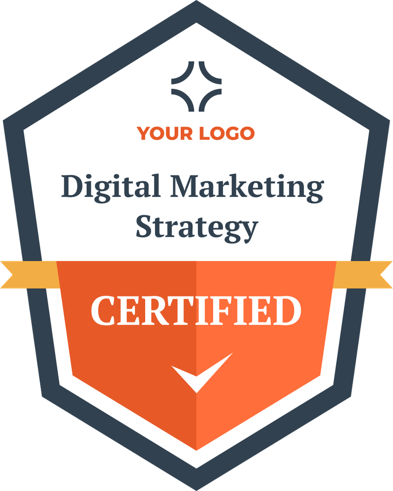 Example Badges For A Course Simple and authentic blue course completion badge template