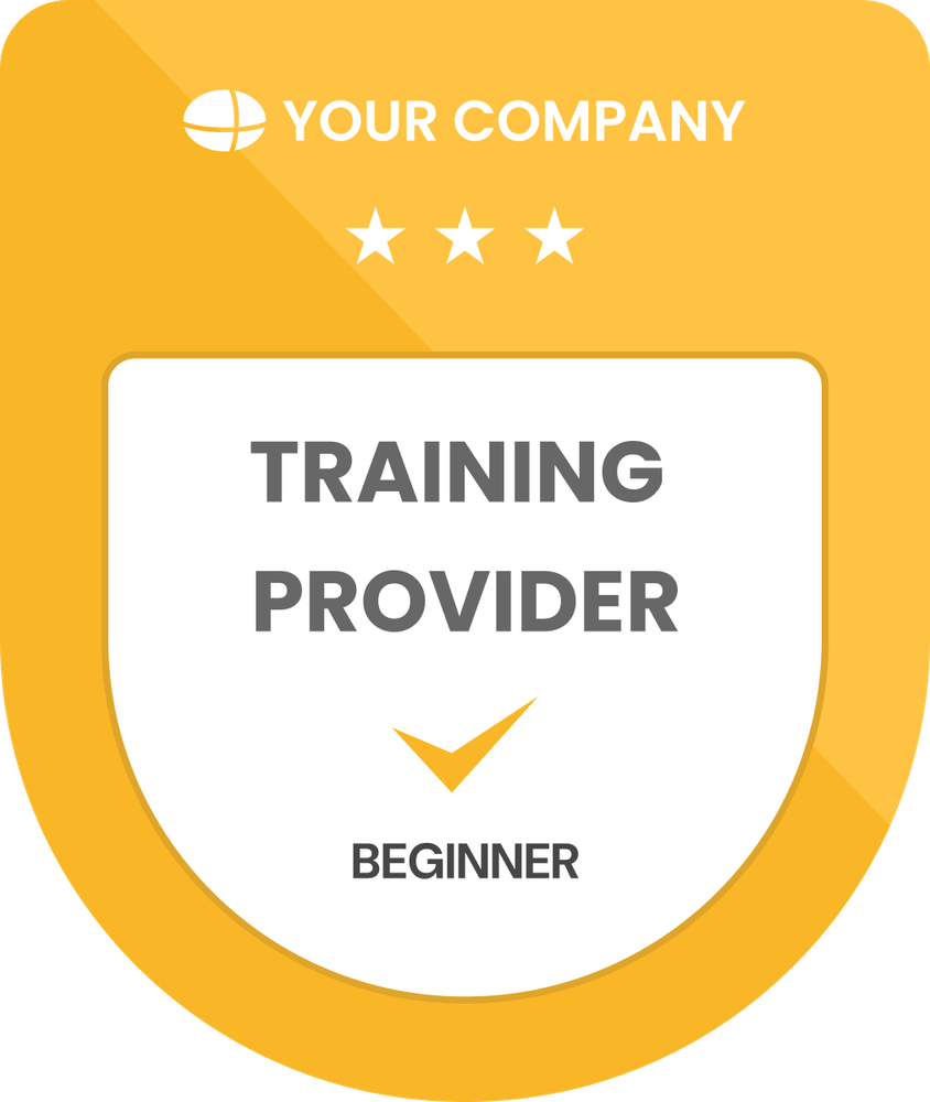 Simple and bright yellow completion badge template