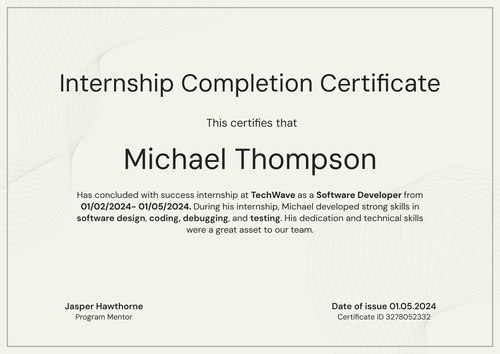 Internship Certificate Templates - Free to Customize & Download
