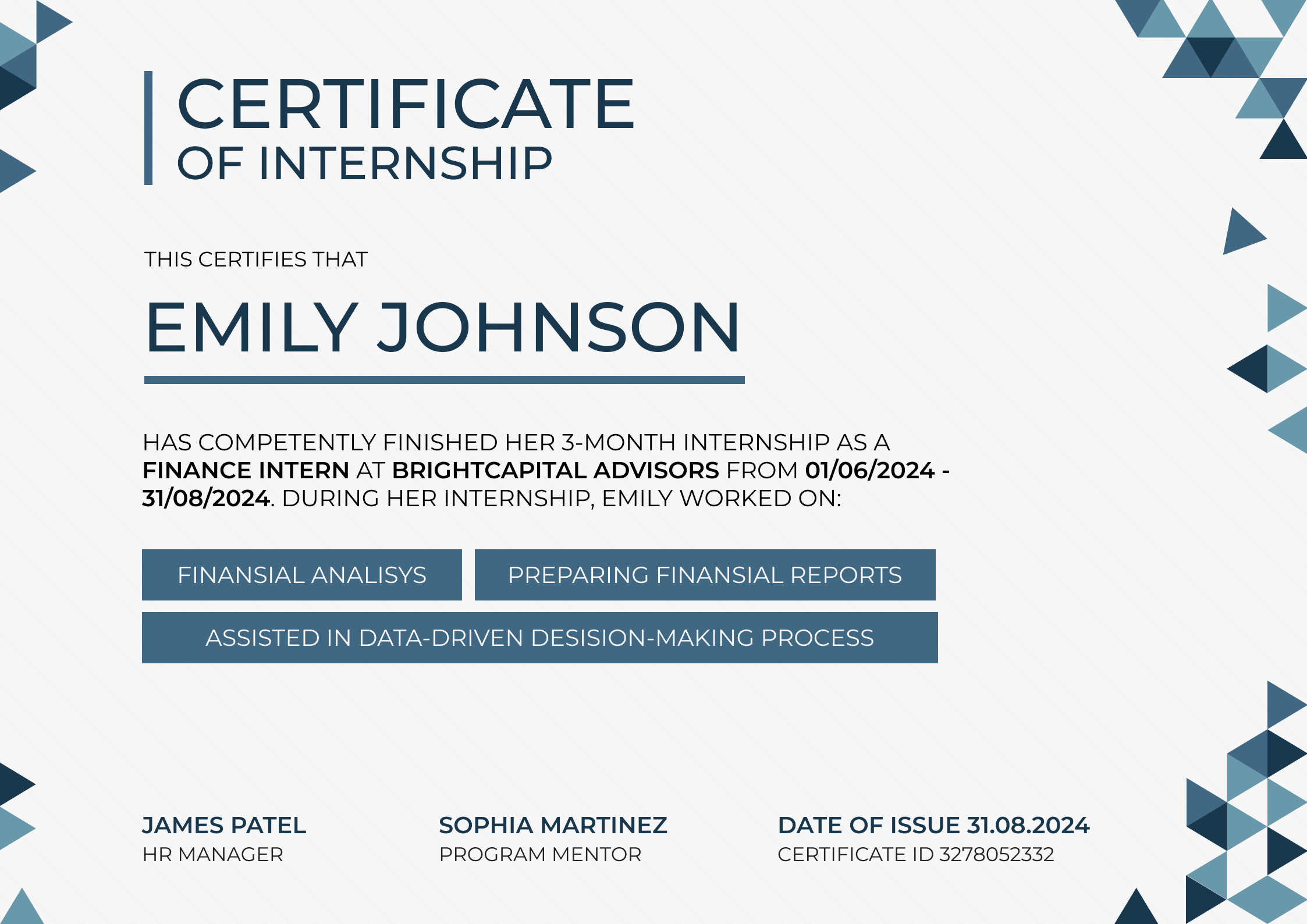 Internship Certificate Templates - Free to Customize & Download
