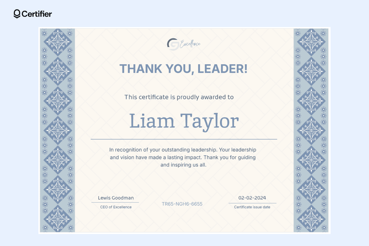 Image 5 for Thanks Certificate Template