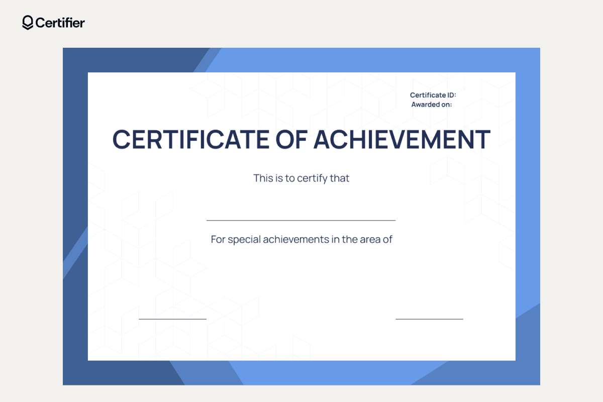 Blank Certificate Templates to Fill Out