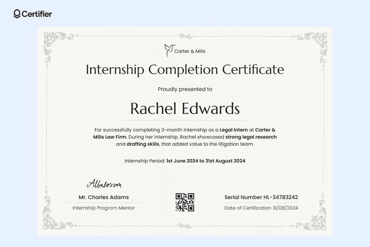 15 Internship Certificate Templates to Edit