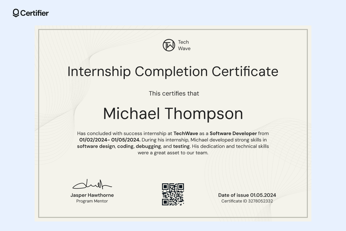 15 Internship Certificate Templates to Edit