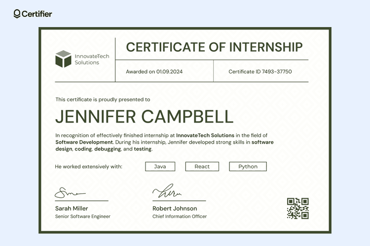 15 Internship Certificate Templates to Edit