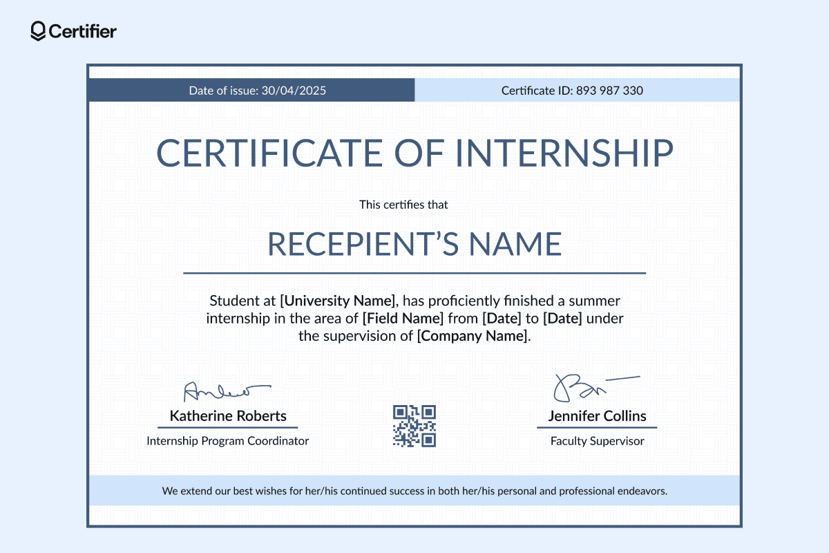 15 Internship Certificate Templates to Edit