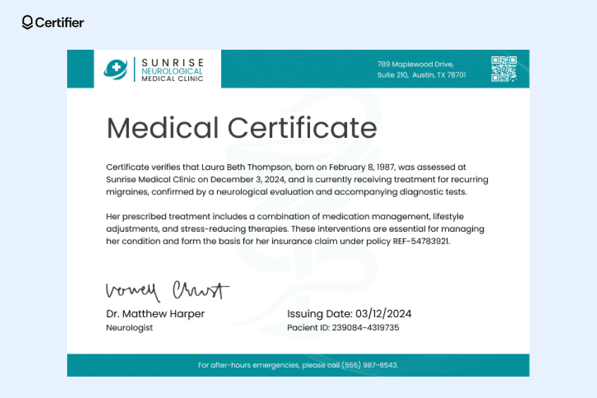 Med Cert Example 15 Medical Certificate Templates to Download