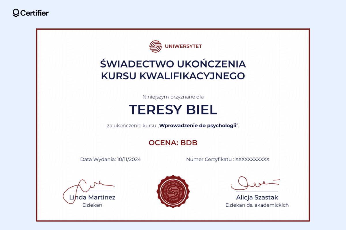 Certyfikat Uko czenia Kursu 18 Wzor w certyfikat-uko-czenia-kursu-18-wzor-w