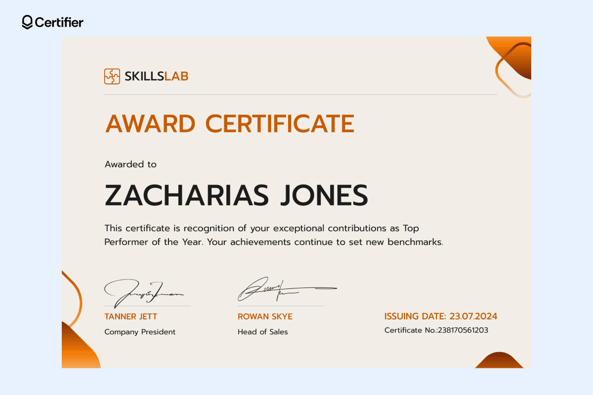 Award Certification Examples Free Customizable Printable Awards Certificates 35+ Free Printable