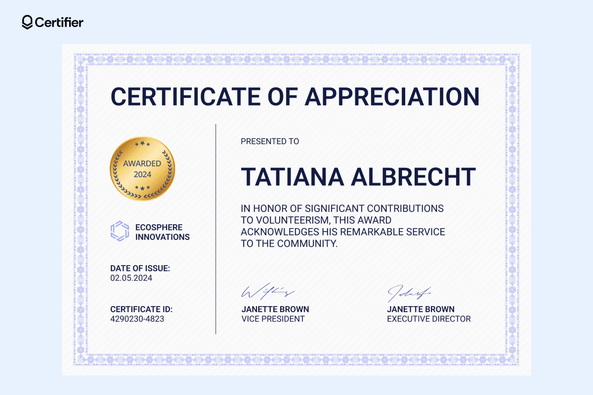 Award Certification Examples 30+ Award Certificate Templates to Use For Free