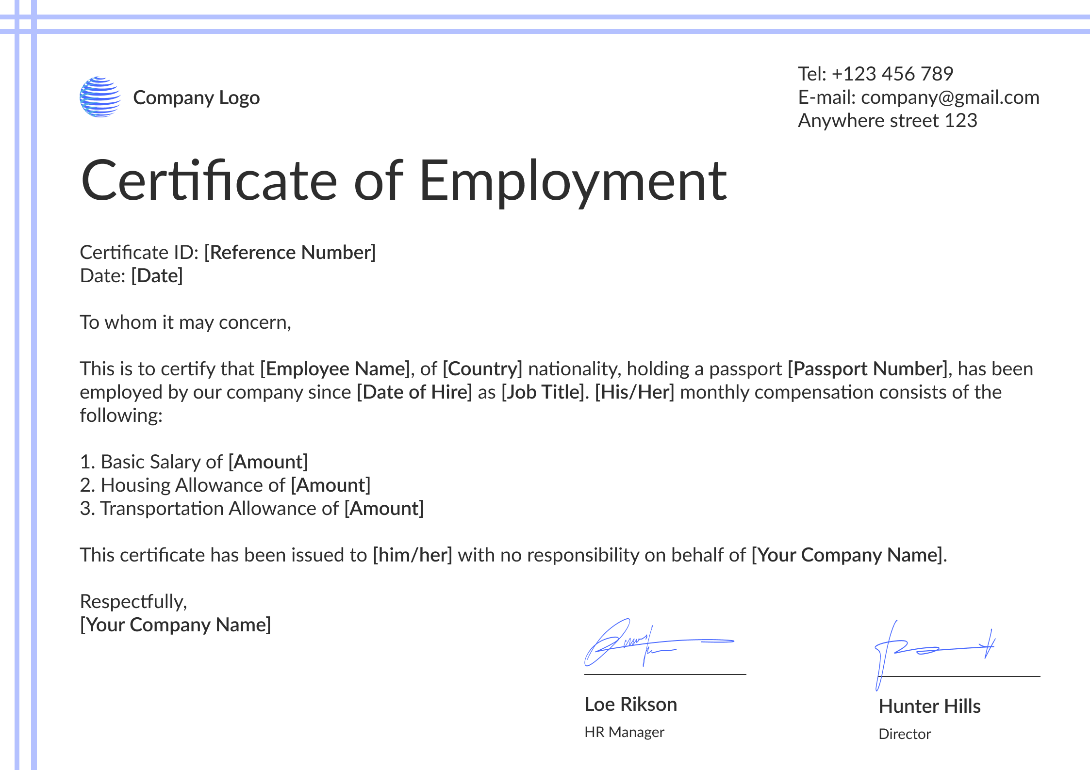 Employment Certificate Templates - Free to Customize & Download
