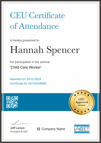 Professional and distinctive CEU certificate template