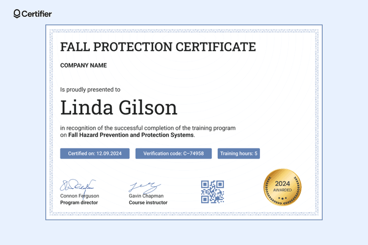 15 Fall Protection Certificate Templates to Edit and Download