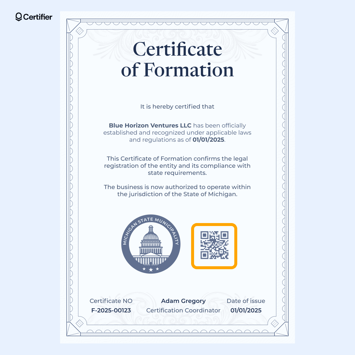 Certificate of Formation: Definition, Uses, Elements