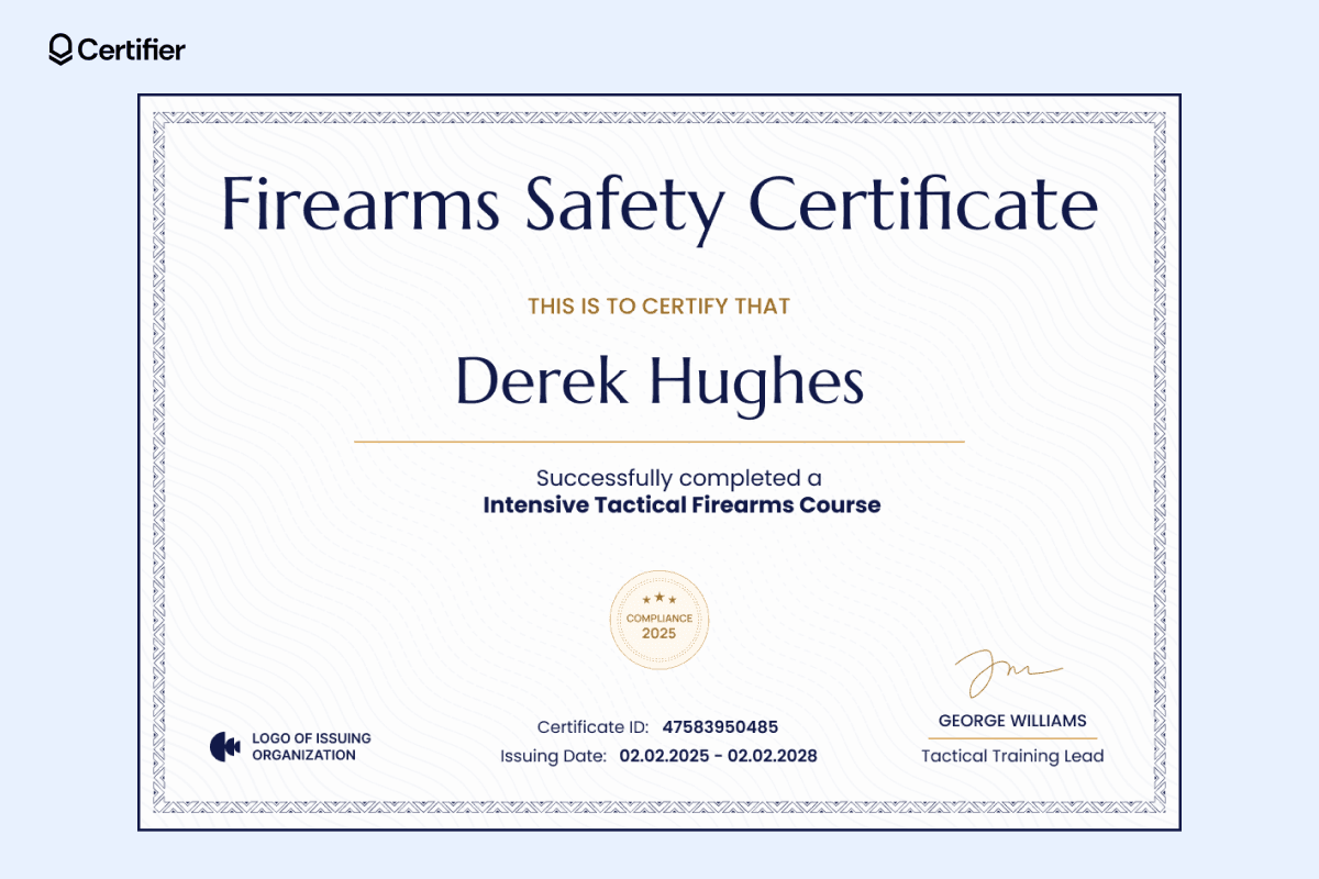 12 Firearms Safety Training Certificate Templates 12-firearms-safety-training-certificate-templates