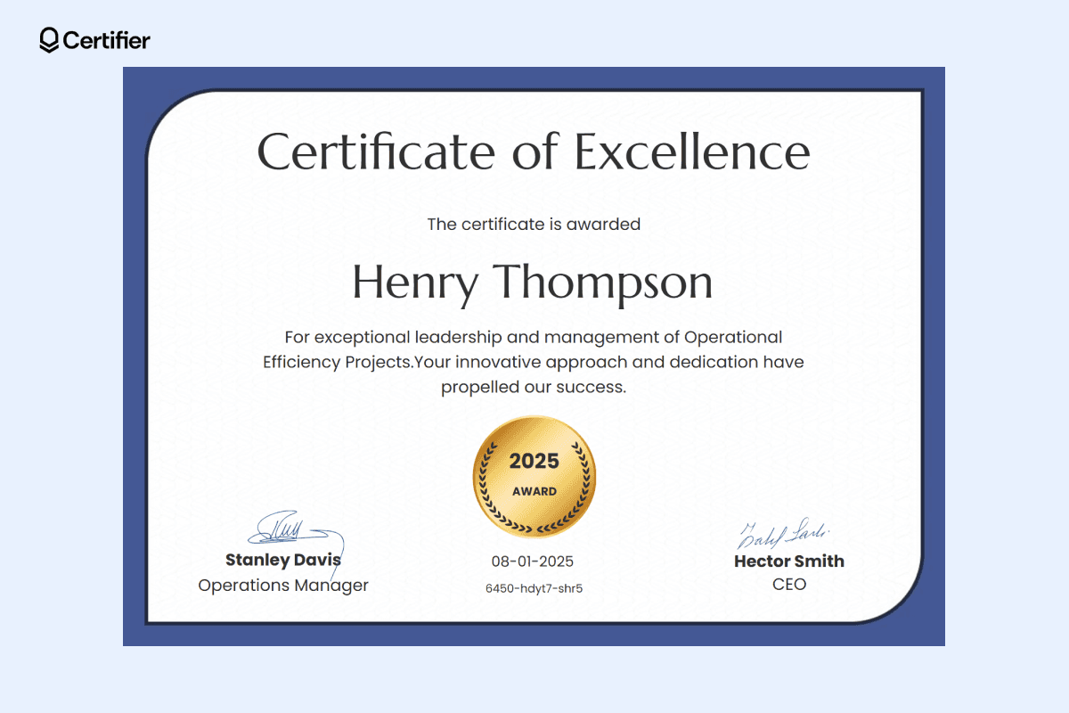 15 Certificate of Excellence Templates to Download