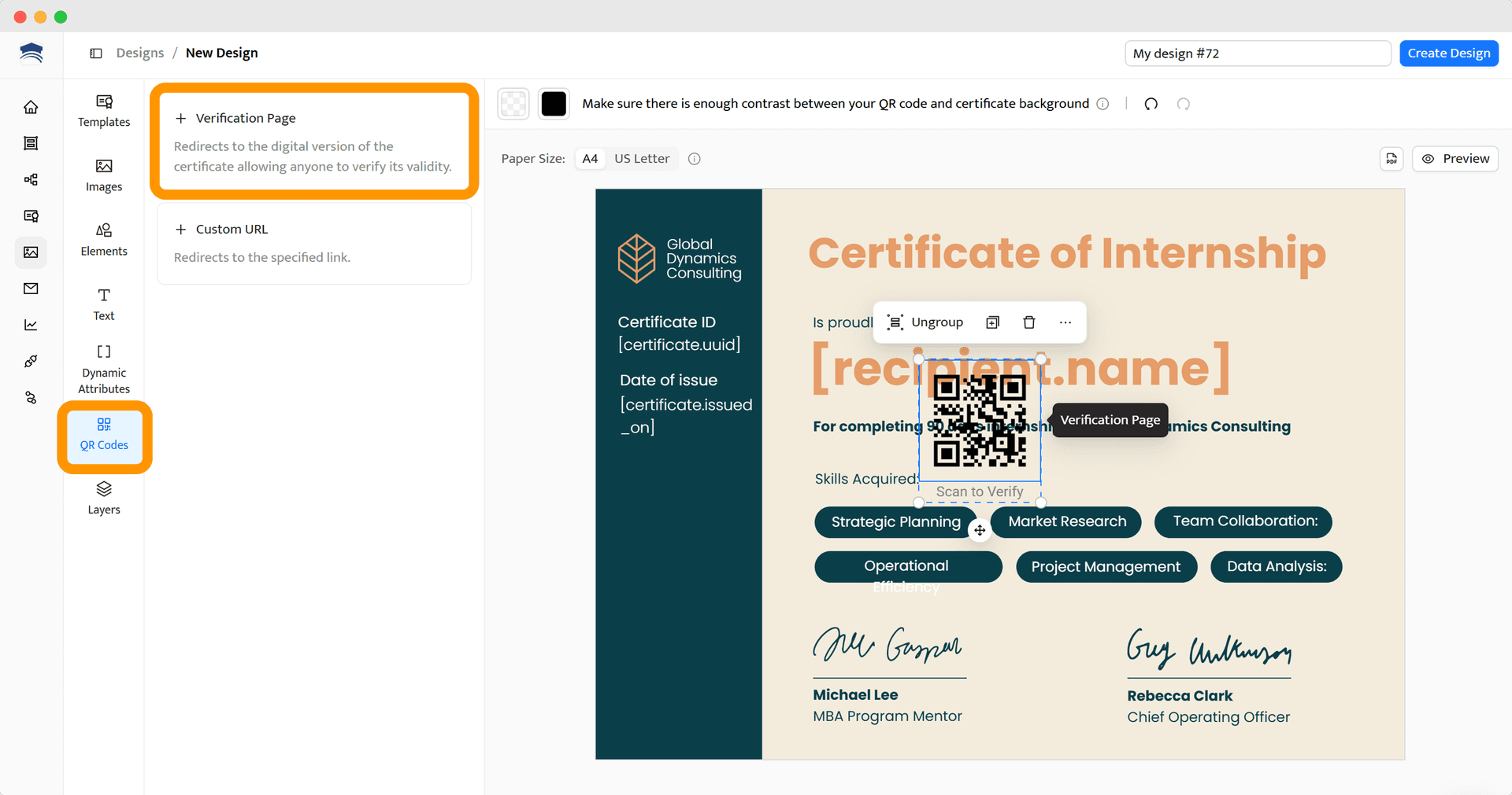 Validation Qr Code How to Create QR Code for Certificate?