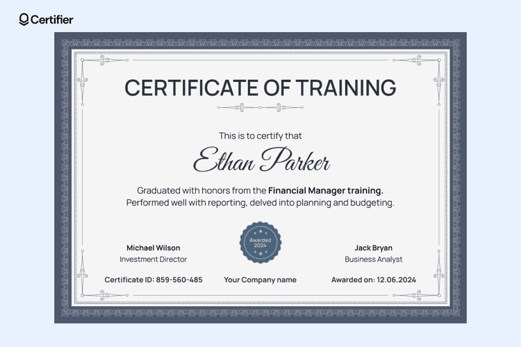 25 Free Training Certificate Templates
