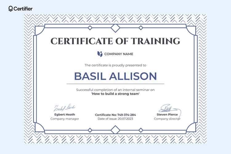 25 Free Training Certificate Templates