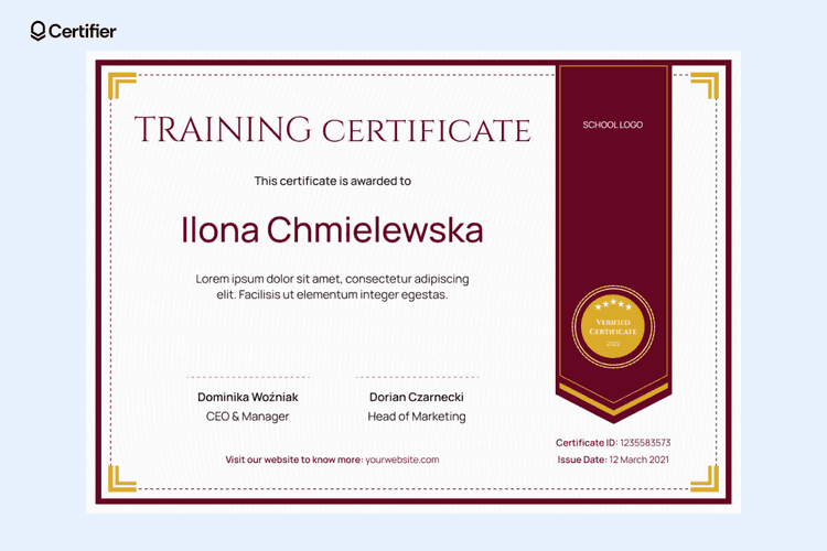 25 Free Training Certificate Templates