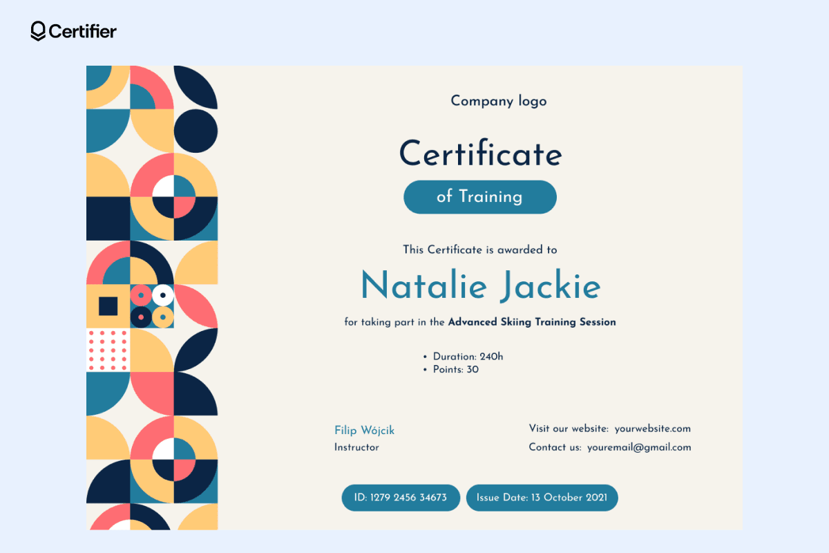 25 Free Training Certificate Templates