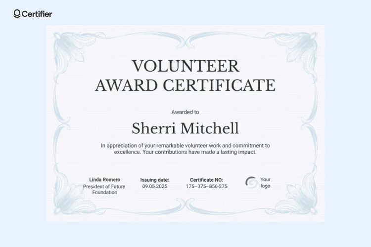 15 Volunteer Certificate Template Options to Use for Free