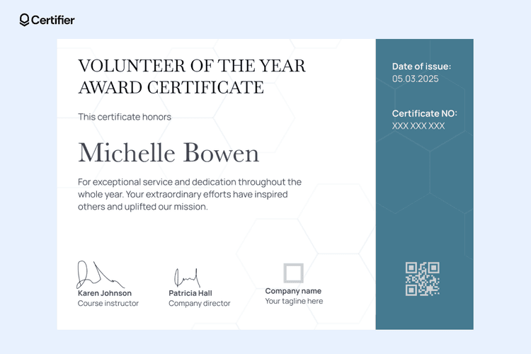15 Volunteer Certificate Template Options to Use for Free