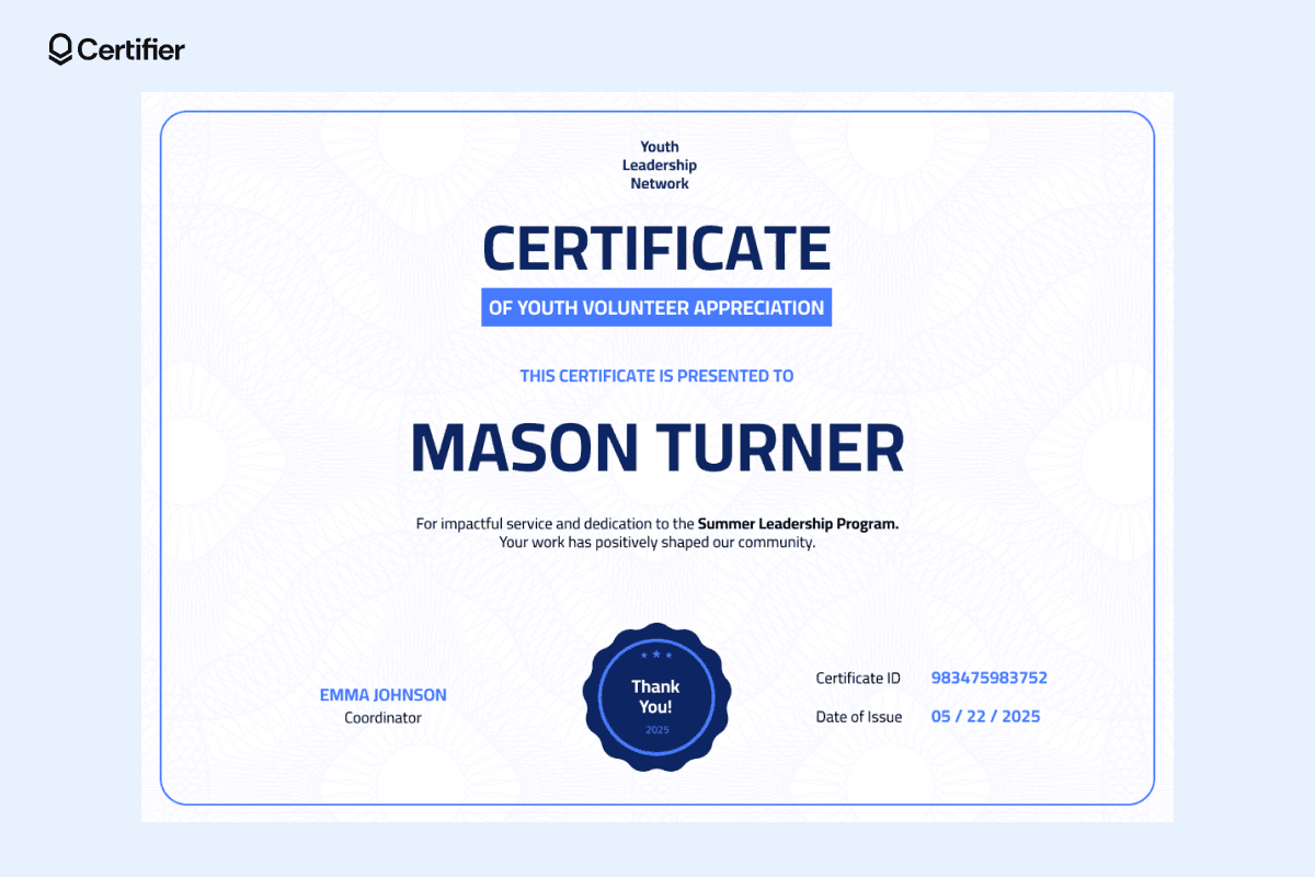 15 Volunteer Certificate Template Options to Use for Free