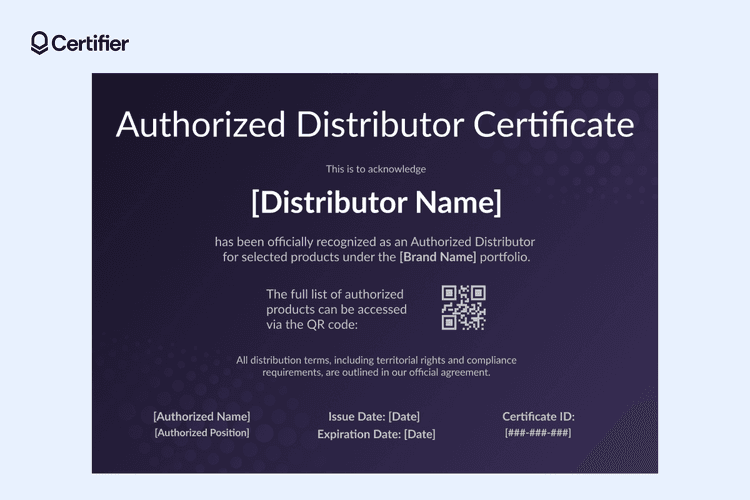 15 Free Authorized Distributor Certificates to Customize