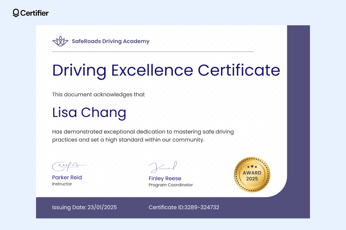 15 Printable Defensive Driving Certificate Templates