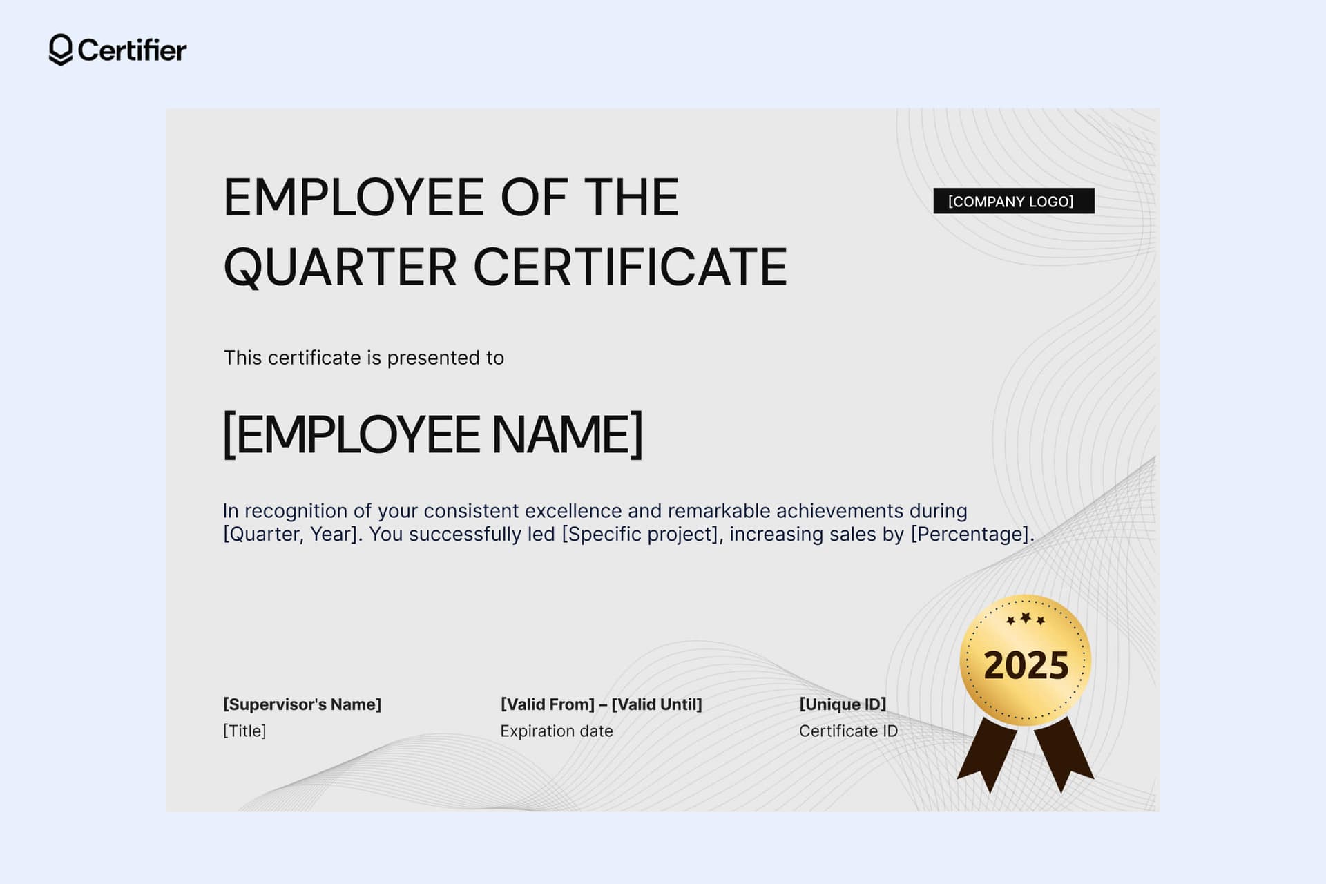 18 Free Employee of the Year Certificate Templates
