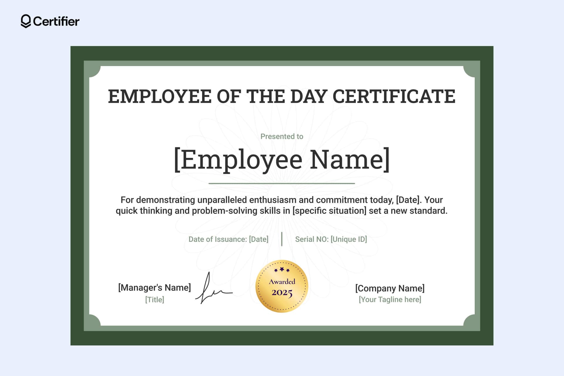 18 Free Employee of the Year Certificate Templates