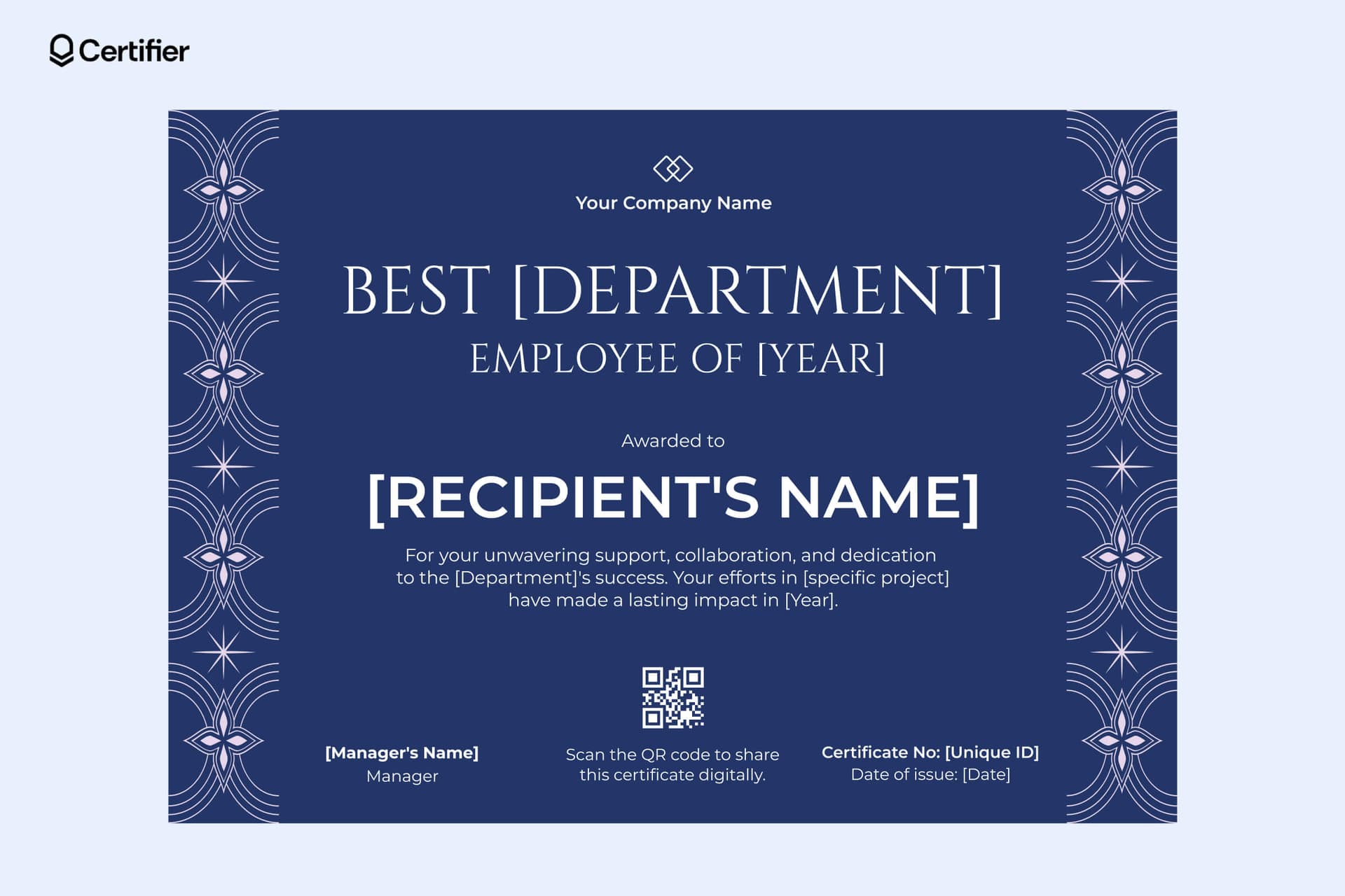 18 Free Employee of the Year Certificate Templates