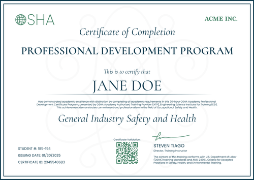 Osha Url Free OSHA Certificate Templates - Edit with Certifier #1 on G2