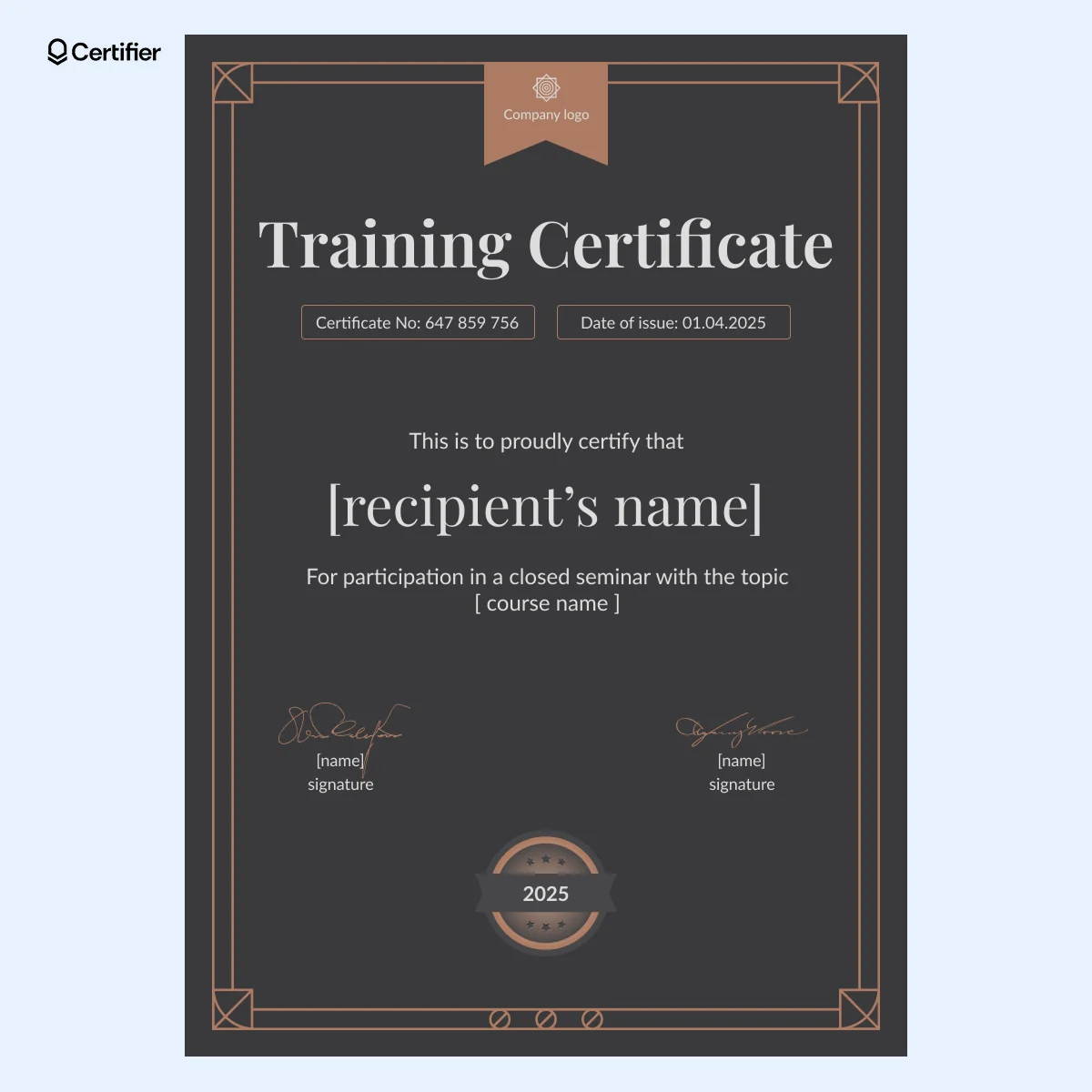 15 Free Security Training Certificate Templates