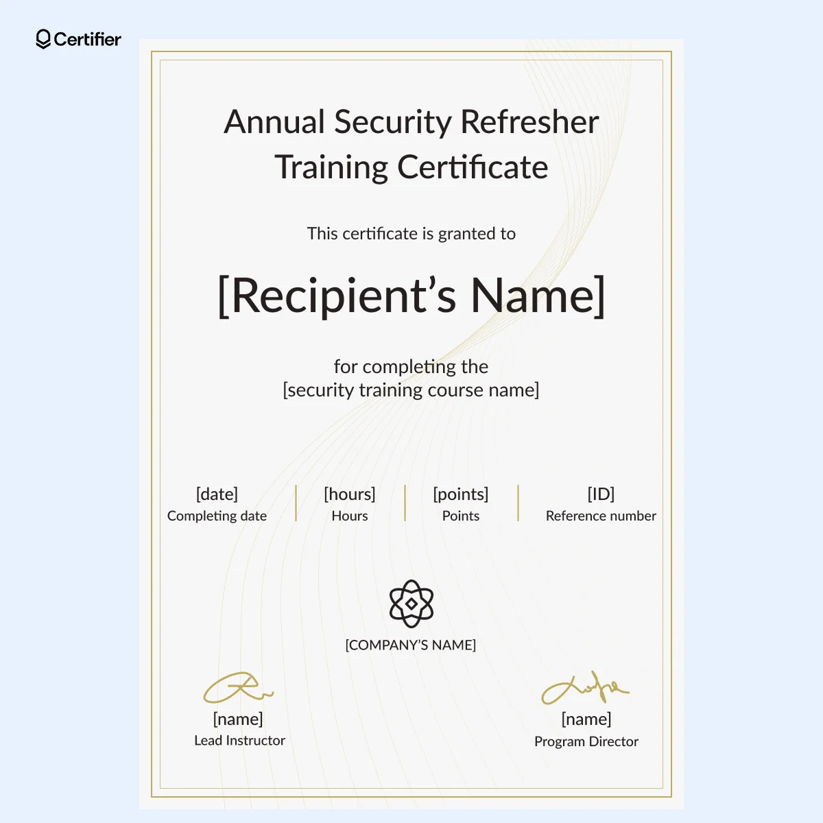15 Free Security Training Certificate Templates