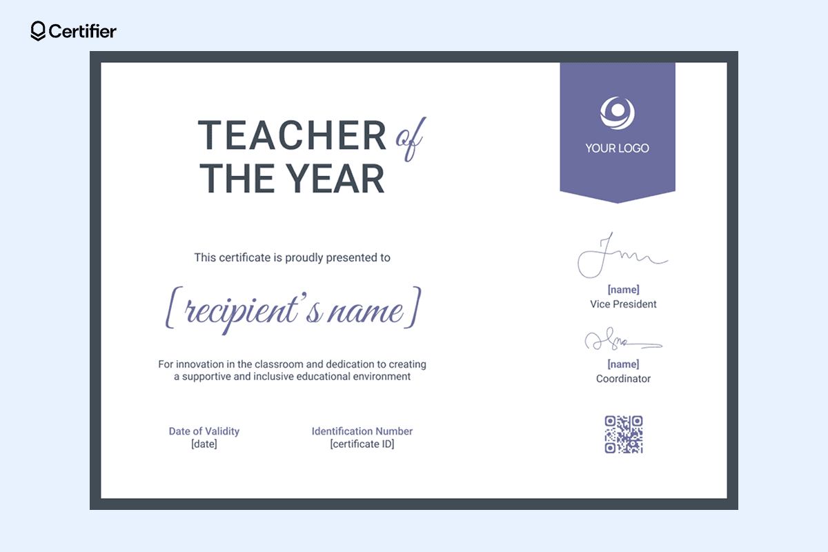 Best Teacher Certificate Templates Free