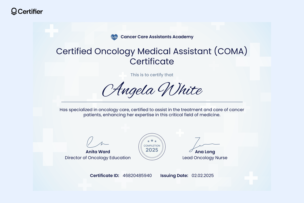 15 Free & Printable Medical Assistant Certificate Templates