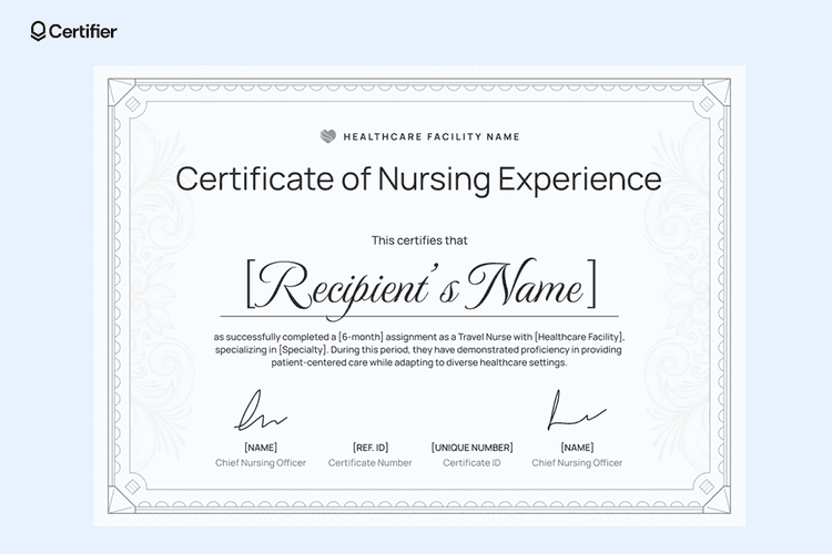 15 Free Printable Nursing Certificate Templates