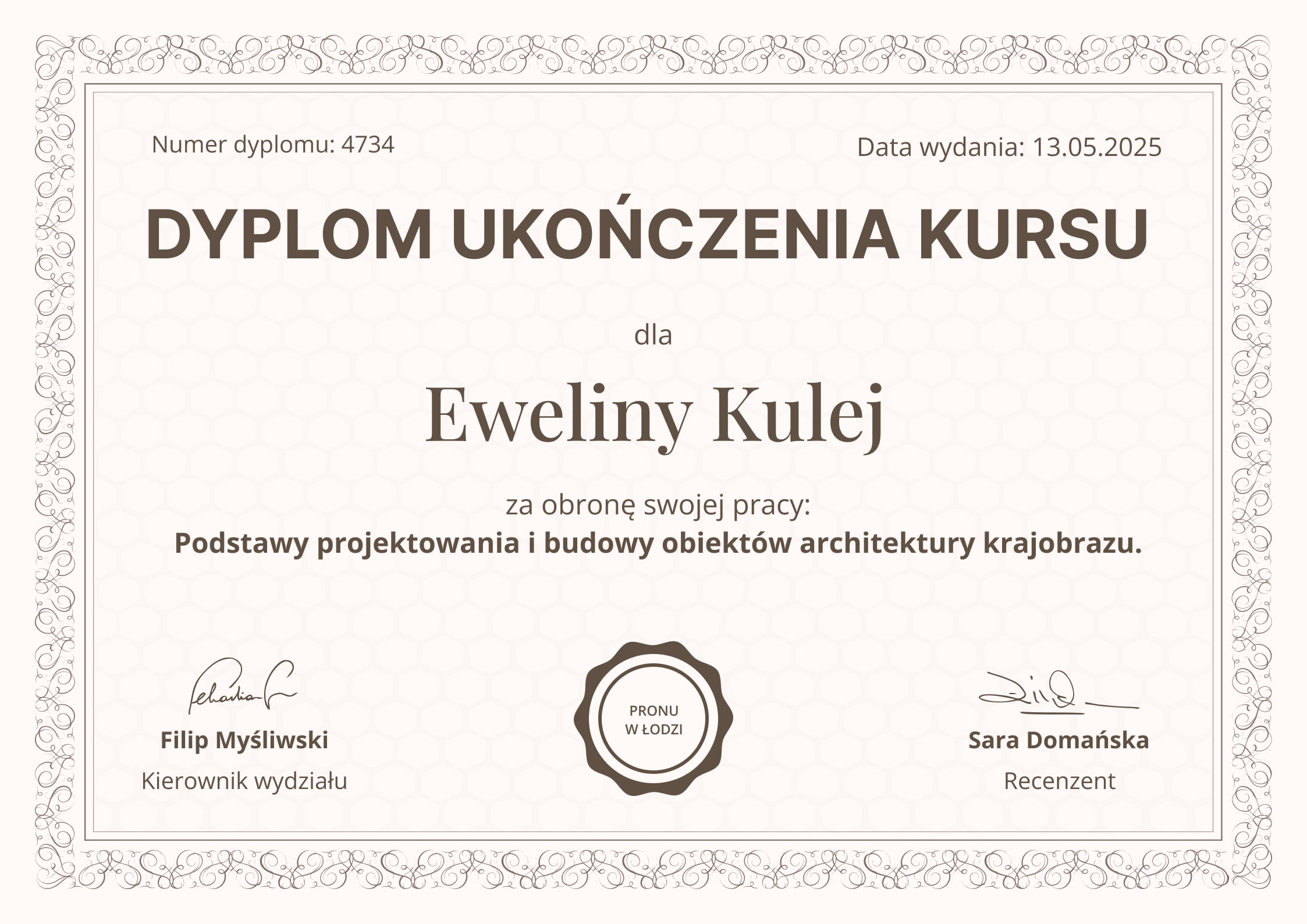 Darmowe dyplomy do edycji i druku - Word lub Docs