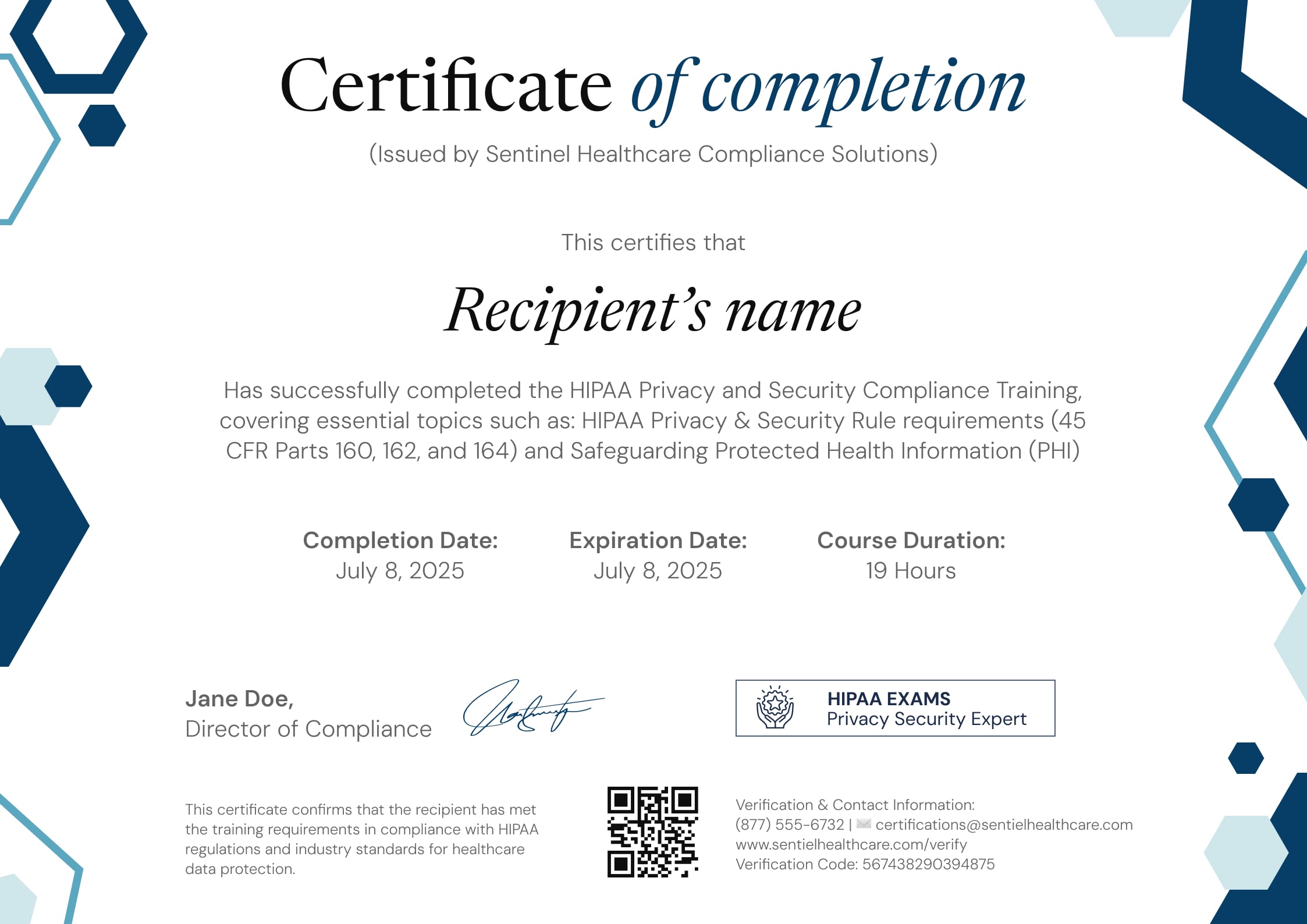 HIPAA Training Certificate Templates Free Printable Customizable hipaa-training-certificate-templates-free-printable-customizable