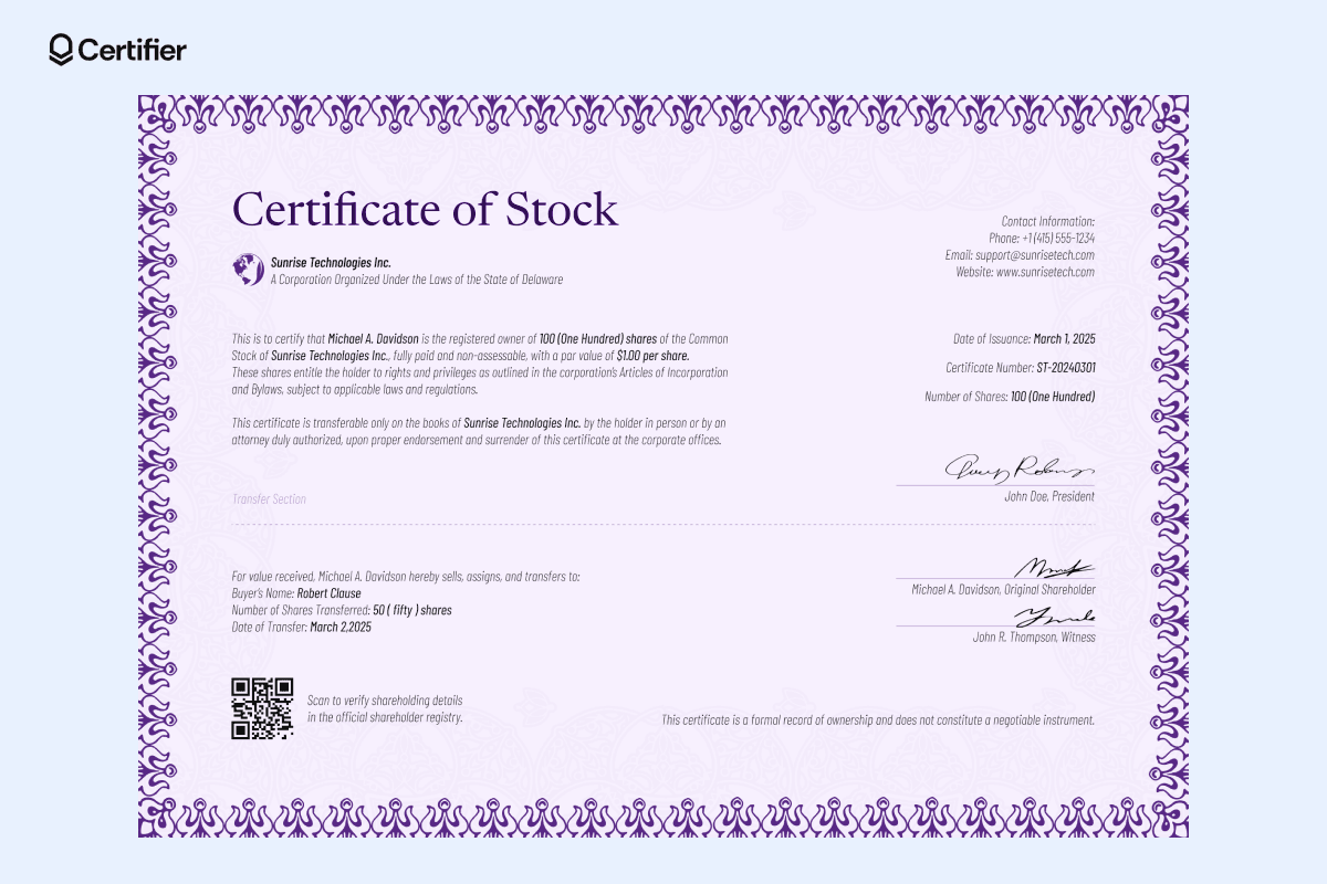 Free Stock Certificate Templates to Edit