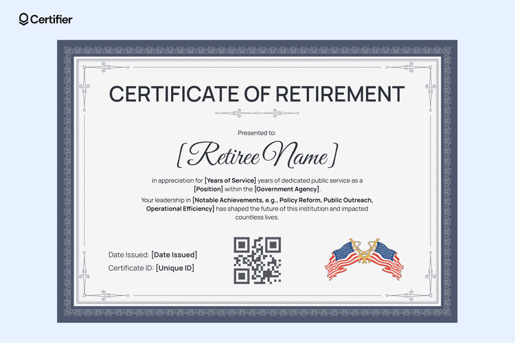 15 Editable Retirement Certificate Templates for Different Industries