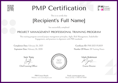 Free PMP Certificate Samples – Customizable to Edit Online