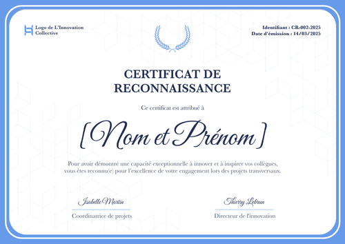 Mod les De Certificat De Reconnaissance Faciles Personnaliser mod-les-de-certificat-de-reconnaissance-faciles-personnaliser