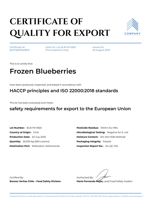 Certificate of Quality Templates – Free, Editable & Audit-Ready